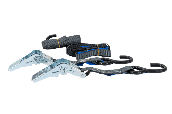 Σετ δύο ιμάντων μεταφοράς HILLS 3m/25mm/1t με εντατήρα και δύο ζώνες 0,45m για την ασφάλιση της μοτοσικλέτας