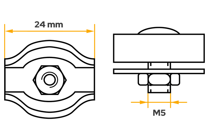 Σφιγκτήρας σχοινιού μονής σέλας DROMET ZLS1.5 5mm