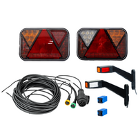 Σετ φώτων: FRISTOM FT-270 LED πίσω φώτα + FRISTOM FT-145 LED πλαϊνά φώτα σήμανσης + MANTES 7m λουρί 13-PIN
