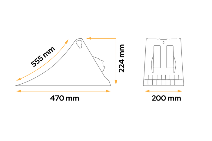 Ύψος σφήνας τροχού PLASTEX: 224 χιλ.