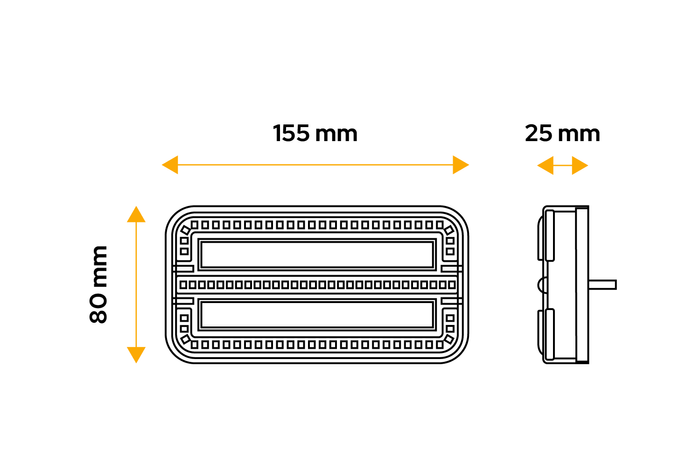 Τεχνολογία TT TT.12028DI Πίσω φως LED 3 λειτουργιών γενικής χρήσης