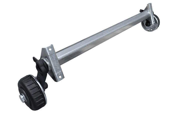 AL-KO EURO άξονας φρένων για ρυμουλκούμενο / ρυμουλκούμενο 1800kg 1500mm 2000mm 5x112