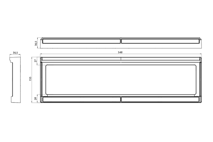 Πλαίσιο πινακίδας κυκλοφορίας με φωτισμό LED WAŚ W253 2100 Καλώδιο 12/24V 2m