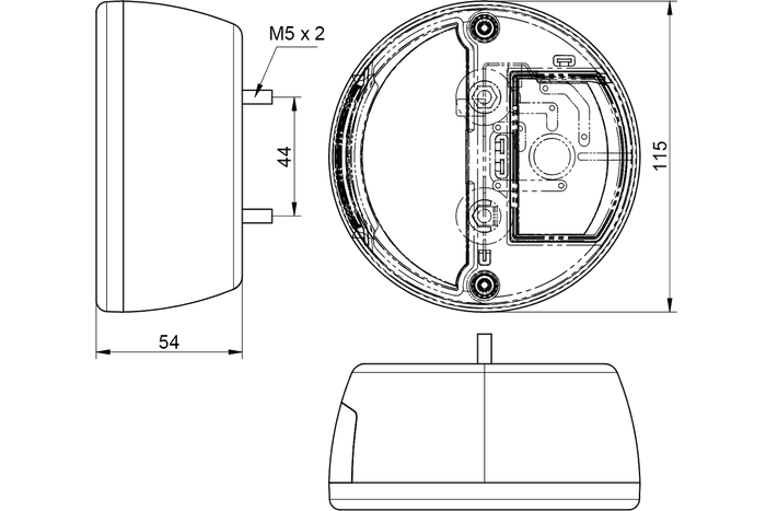 Πίσω φωτιστικό DOBPLAST DPT10, 4 γενικών λειτουργιών