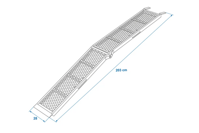ProPlus 390094 πτυσσόμενη ράμπα για ρυμουλκούμενο 203cm 340kg