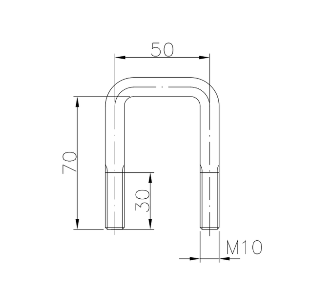 Τετράγωνο u-bolt WINTERHOFF ZBF 30-PO type C M10 70/50