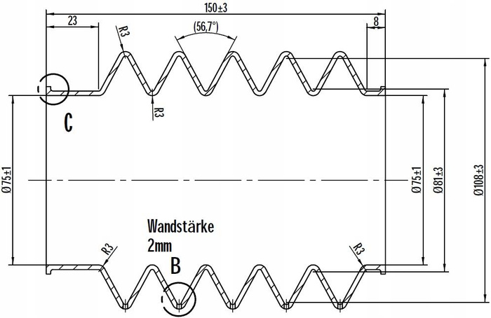 Κάλυμμα από καουτσούκ - Λαστιχένια φυσούνα KNOTT KFG35