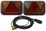 Πίσω φώτα FRISTOM LED + πλεξούδα MANTES 5m 7-PIN
