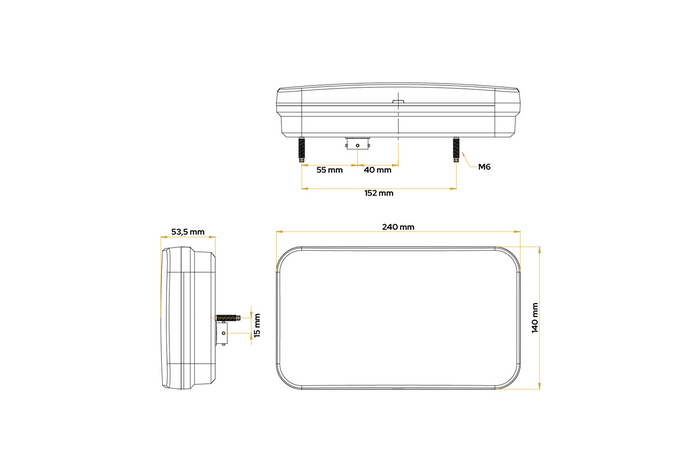 Πίσω φώτα FRISTOM FT-370 LED μπαγιονέτ 6-PIN 7 λειτουργίες αριστερά+δεξιά