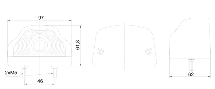 Φωτιστικό πινακίδας κυκλοφορίας HOR19LT103