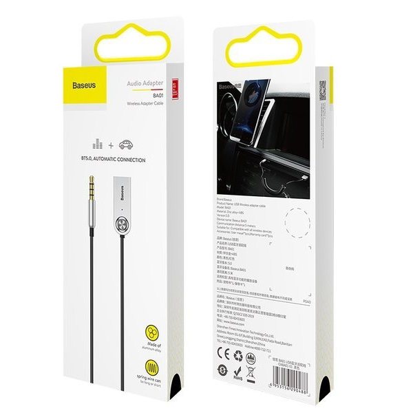 Προσαρμογέας πομπός BASEUS BA01 Δέκτης ήχου AUX Bluetooth 5.0
