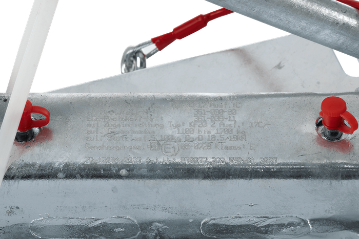 Συσκευή υπέρβασης KNOTT KF17A με κοτσαδόρο K20B για ρυμουλκούμενο 1700 κιλών με ράβδο έλξης τύπου V