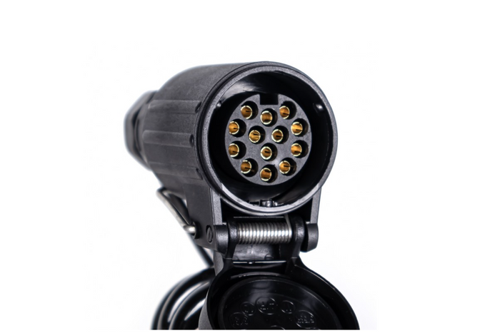 KAMAR E1384-A σπιράλ ηλεκτρικό καλώδιο 1,5m 12V βύσμα/πρίζα 13 ακροδεκτών