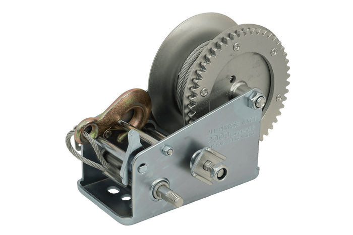 Χειροκίνητο βαρούλκο KNOTT 6X0017.008 για ρυμουλκούμενο 900kg με χαλύβδινο συρματόσχοινο