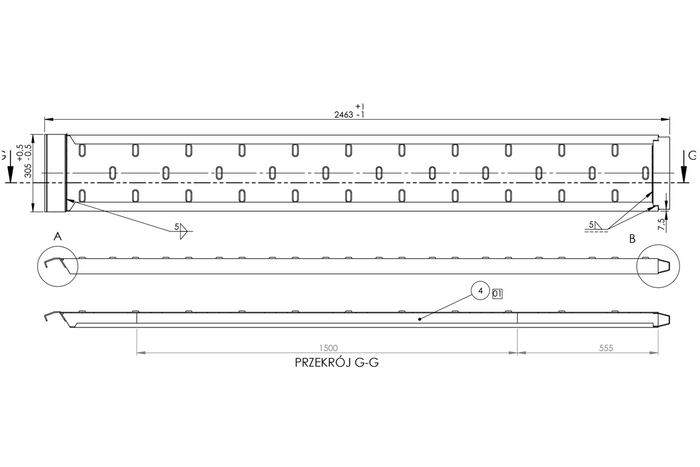 UNITRAILER ράμπες χαλύβδινες ράμπες για ρυμουλκούμενο φορτηγό 250cm 1500 kg σετ 2 τμχ