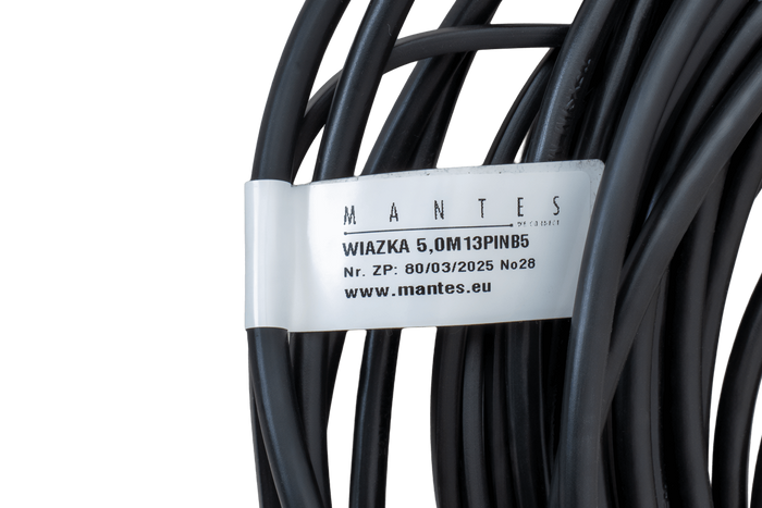 Ηλεκτρολογική εγκατάσταση MANTES, ζώνη ρυμουλκούμενου ρυμουλκούμενου, 5m, βύσμα 13 PIN, ξιφολόγχες 2x 5 PIN