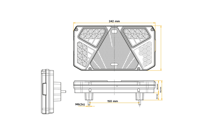 Πίσω φώτα WAŚ W125L+W125P 7 λειτουργίες αριστερά+δεξιά