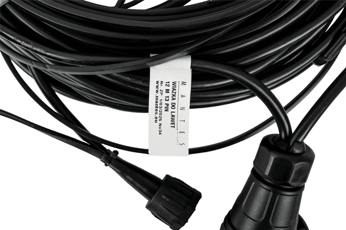 Ηλεκτρική εγκατάσταση MANTES, ζώνη ρυμουλκούμενου ρυμουλκούμενου, 12 m, βύσμα 13 PIN, ξιφολόγχες 2x 8 PIN