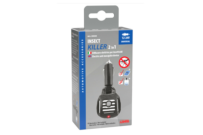 Ηλεκτρική λάμπα για την καταπολέμηση κουνουπιών, βύσμα αναπτήρα τσιγάρου 12/24V