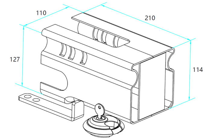 Προστασία κοτσαδόρου Unitrailer TRAILER PRO-BOX III