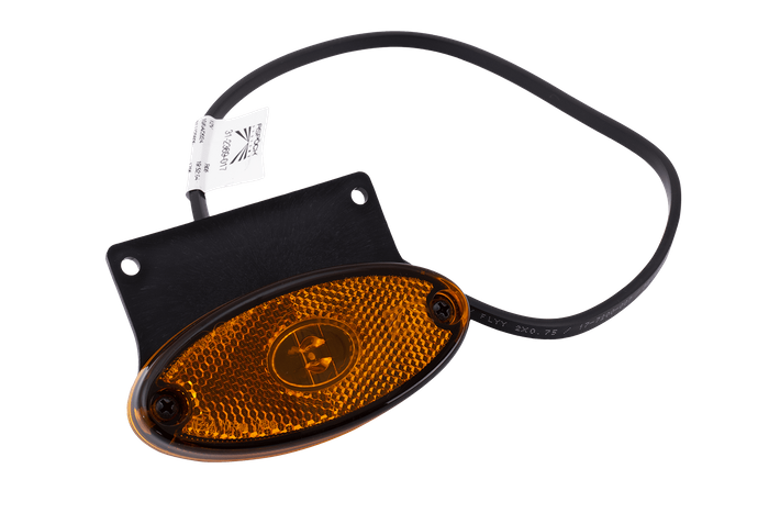 Σετ δύο λαμπτήρων LED ASPÖCK FLATPOINT II, πορτοκαλί, γενικής χρήσης, με βραχίονα