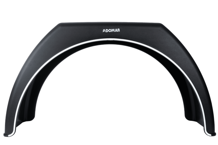 Σετ δύο λασπωτήρων για τρέιλερ 14-17" DOMAR DK3110 με επίπεδους θόλους τροχών 870/260mm