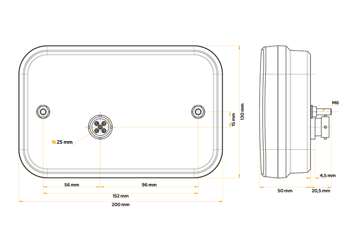 Το πίσω φως Fristom FT-270 LED 5 λειτουργεί σωστά
