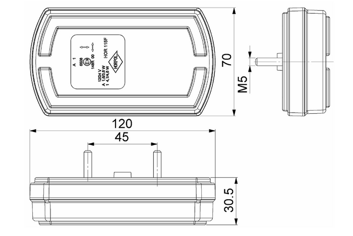 HORPOL CLEOfront LZD 2789 μπροστινό φωτιστικό LED 2 λειτουργίες γενικής χρήσης