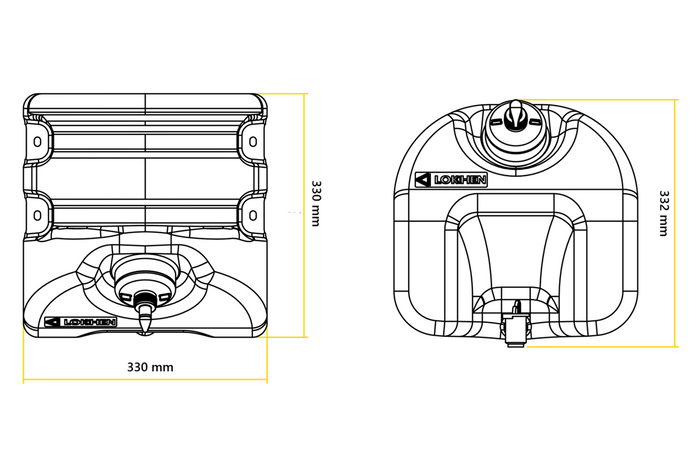 Δεξαμενή νερού LOKHEN 18 λίτρων για τρέιλερ λεωφορείου με δοσομετρητή σαπουνιού