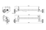 Άξονας χωρίς φρένα KNOTT VG7-L για ρυμουλκούμενο 750kg 1360mm 1676mm 4x130