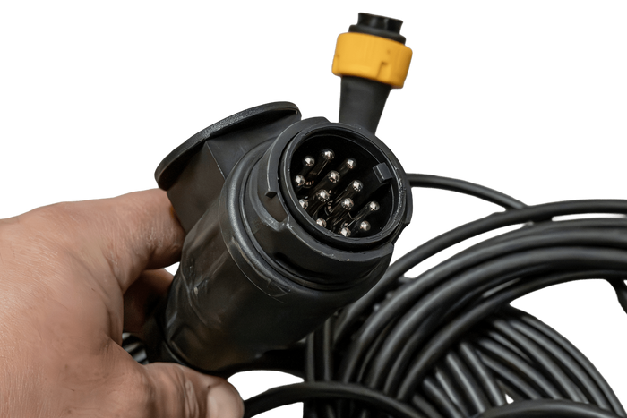 PLUG MANTES ηλεκτρική εγκατάσταση καλωδίωση ρυμούλκησης 5,2m 13PIN βύσμα 2x5PIN ξιφολόγχες