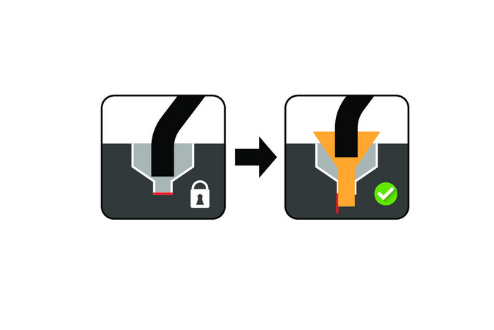 Προσαρμογέας πλήρωσης καυσίμου LAMPA 66988 για ρεζερβουάρ ντίζελ/βενζίνης, διαμέτρου 50-25mm