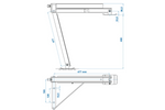 ProPlus 361510V01 επεκτεινόμενη γωνιακή στήριξη αριστερά μπροστά/δεξιά πίσω πλευρά ρυμουλκούμενου 600kg 460mm