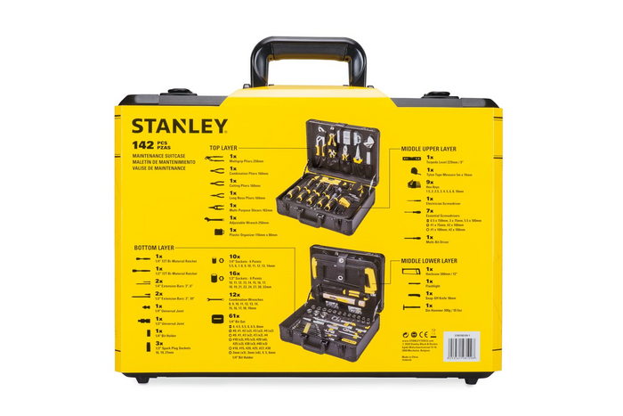 Κιτ σέρβις STANLEY STMT98109-1, θήκη εργαλείων, 142 τεμάχια.