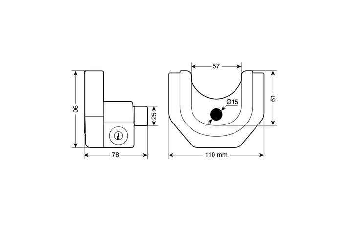 Προστασία μπίλιας ρυμούλκησης LAMP 65404 κλειδαριά γενικής χρήσης