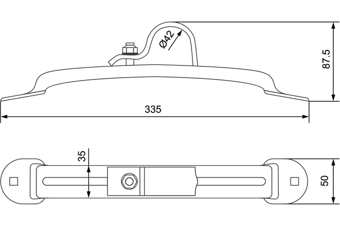 Βάση στήριξης φτερό θόλου τροχού DOMAR, ρυθμιζόμενο, γαλβανισμένο