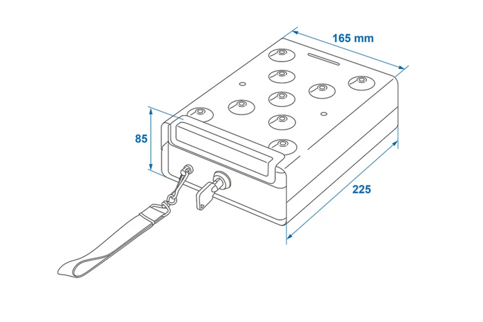 Φορητό χρηματοκιβώτιο με κλειδί ProPlus 540250 225x165x85mm