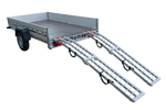 UNITRAILER ALR002 πτυσσόμενες ράμπες αλουμινίου για ρυμουλκούμενα 221cm 680kg με ιμάντα, σετ 2 τεμαχίων