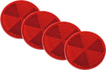 Στρογγυλοί αυτοκόλλητοι κόκκινοι ανακλαστήρες DOBPLAST 60 mm, σετ 4 ανακλαστήρων