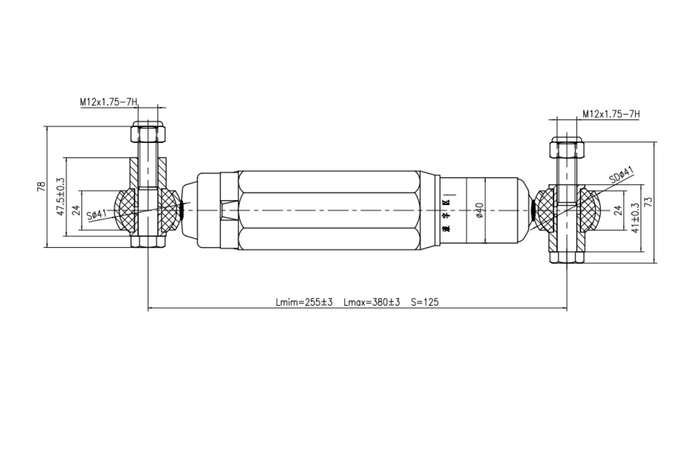 PIVEXIN υδραυλικό αμορτισέρ για άξονες ρυμουλκούμενου 1800-3500kg για μονούς και διπλούς άξονες