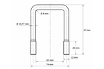 Τετράγωνος σφιγκτήρας DROMET τύπου C M12 62×117mm