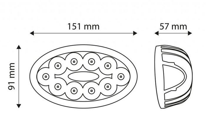 Λάμπα εργασίας LED με ανακλαστήρα TT TECHNOLOGY TT.13230 10xLED 30W 2400lm