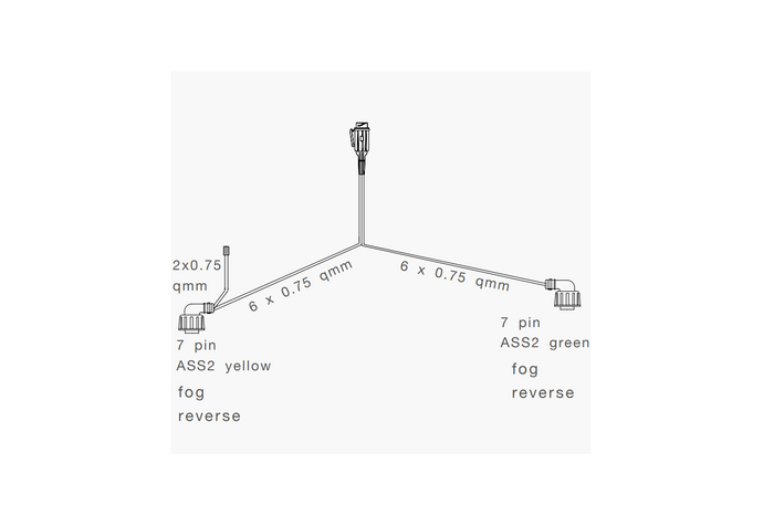 ASPÖCK ηλεκτρική καλωδίωση ρυμουλκούμενου 5,5m 13 ακίδων μπαγιονέτ 2x 7 ακίδων ASS2