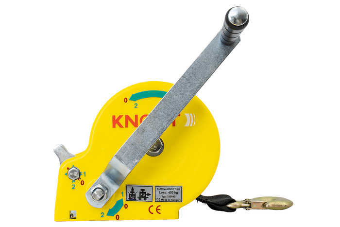 Βαρούλκο 450 KG με ζώνη KNOTT, κίτρινο περίβλημα