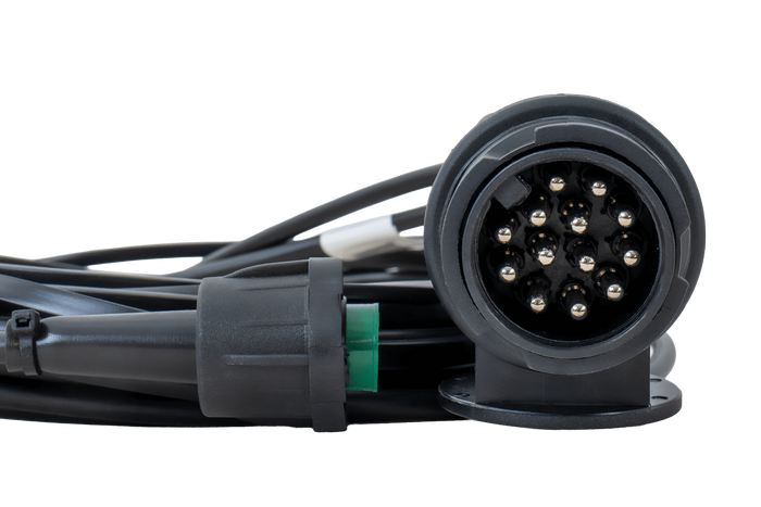 Σετ φώτων: Πίσω φώτα ASPÖCK MULTIPOINT IV + πλευρικά φώτα σήμανσης ASPÖCK FLEXIPOINT I + καλωδίωση MANTES 4,5m 13PIN