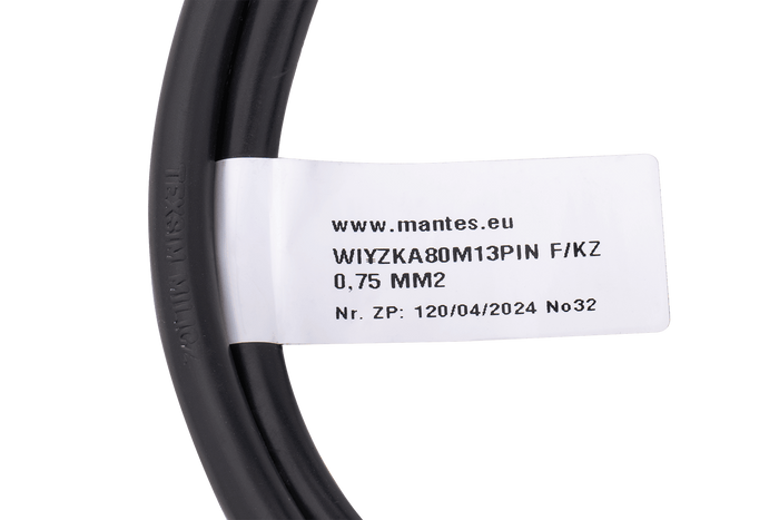 MANTES ηλεκτρική εγκατάσταση ρυμουλκούμενο λουρί 8 m 13 PIN βύσμα 6.3 βύσματα