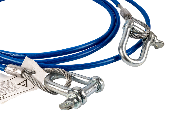 Σχοινί ρυμούλκησης με κρίκους Σχοινί από χάλυβα LAMPA 3,5m/6mm/3t μπλε