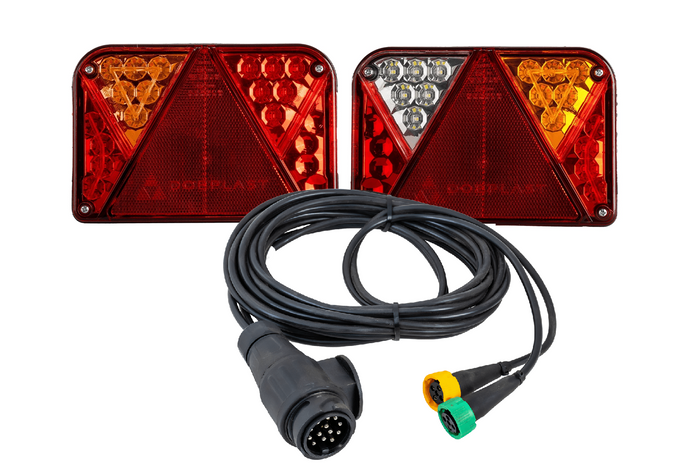 Πίσω φώτα LED DOBPLAST DPT35 + καλωδίωση MANTES 4,1m 13-PIN