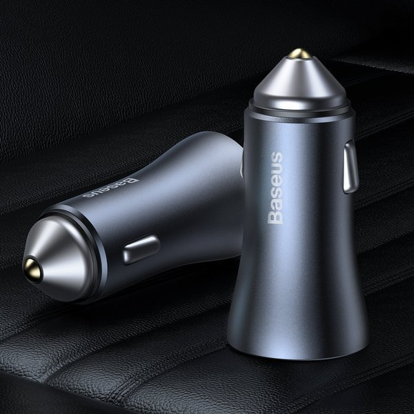Σετ φορτιστή αυτοκινήτου BASEUS Golden Pro 2xUSB 40W + Καλώδιο USB