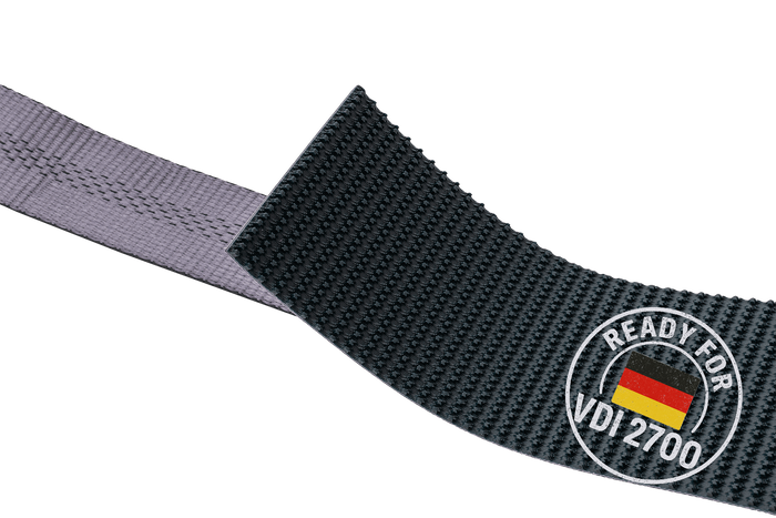 Σετ τεσσάρων ιμάντων μεταφοράς ρυμουλκούμενου HEFFA CARLINE 130, ιμάντες ασφάλισης τροχών 5m/50mm/5t VDI 2700